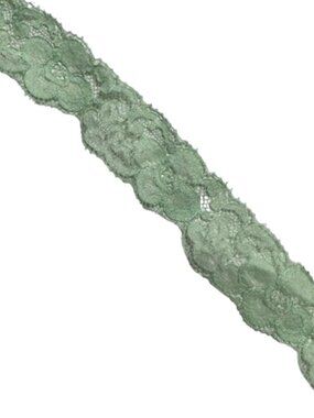 4 1/2 yards Vintage Pale Green 1" Flat Lace #415